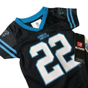 NEW Carolina Panthers Bodysuit Infant 3/6M Black Christian McCaffrey Jersey‎ NFL